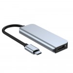 Tech-Protect V2-HUB USB 3.0 Hub 3 Θυρών με σύνδεση USB-C Γκρι