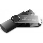 MediaRange USB 2.0 Flash Drive 64GB (Black/Silver) (MR912)