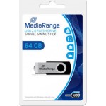 MediaRange USB 2.0 Flash Drive 64GB (Black/Silver) (MR912)