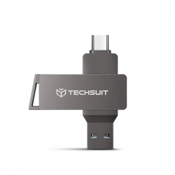 Techsuit Memory Stick THSM19 – USB 3.0 & USB Type-C Flash Drive 16GB, Υψηλής Ταχύτητας, Γκρι Techsuit Memory Stick THSM19 – USB 3.0 & USB Type-C Flash Drive 16GB, Υψηλής Ταχύτητας, Γκρι