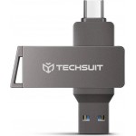 Techsuit - Memory Stick THSM19 (THSM19932) - Dual-Interface USB 3.0, Type-C 32GB, High Speed FlashDrive - Grey Techsuit - Memory Stick THSM19 (THSM19932) - Dual-Interface USB 3.0, Type-C 32GB, High Speed FlashDrive - Grey