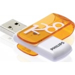 USB Φλασάκι Philips Vivid Edition 128GB USB 2.0 Λευκό/Πορτοκαλί