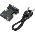 POWERTECH converter HDMI (F) σε VGA (M) CAB-H120 με audio, μαύρο
