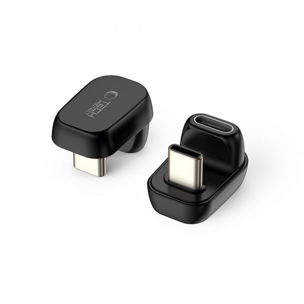 Tech-Protect UltraBoost AA04 Γωνιακός Αντάπτορας USB-C σε USB-C 100W 40Gbps Μαύρο