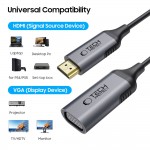 Tech-Protect UltraBoost Adapter HDMI σε VGA Full HD 60Hz Μαύρο
