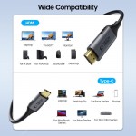 Tech-Protect UltraBoost Καλώδιο Type-C 3.0 σε HDMI 2.0 - 1.8m, 4K/60Hz, Μαύρο