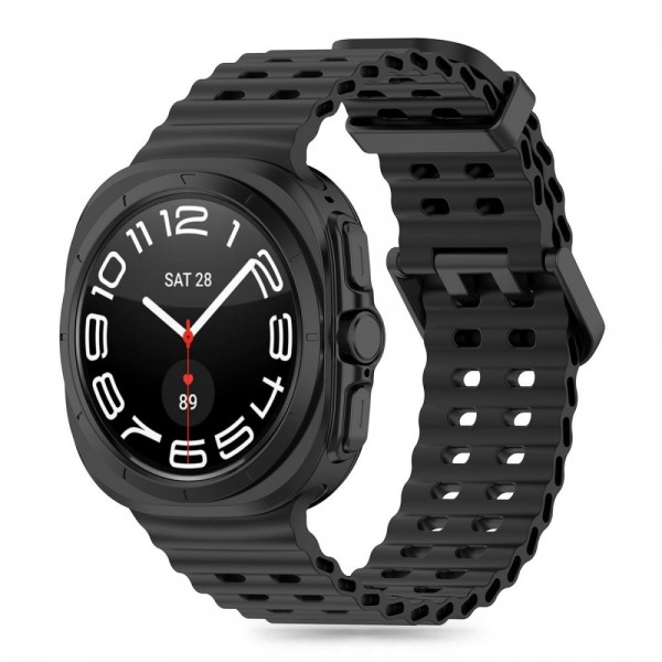 Tech-Protect Λουράκι Iconband Pro σε Μαύρο χρώμα για Samsung Galaxy Watch Ultra, 47 mm