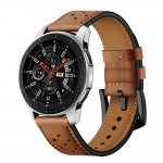 Tech Protect Leather Watch Band Καφέ For Samsung Galaxy Watch 46mm