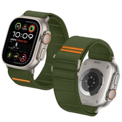 Tech-Protect Nylon Slip Λουράκι για Apple Watch 44/45/46/49mm Χακί