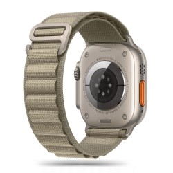 Tech-Protect Nylonmag  Λουράκι Υφασμάτινο Titanium / Olive για Apple Watch 4 / 5 / 6 / 7 / 8 / 9 // 10 / SE / ULTRA 1 / 2 (42 / 44 / 45 / 49 MM)