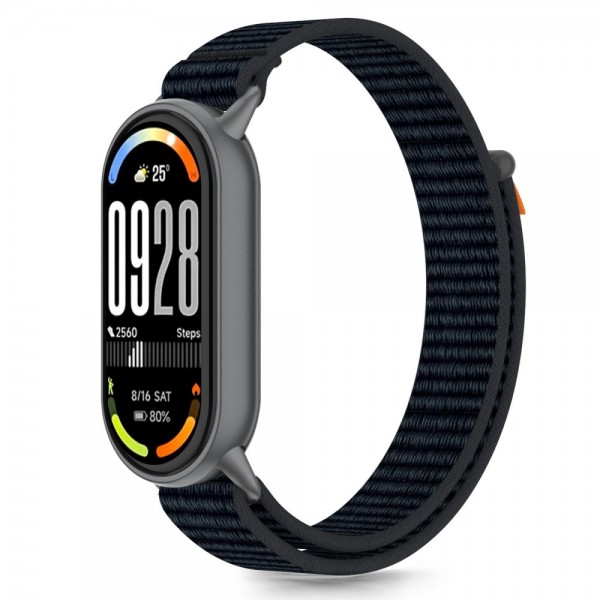 Λουράκι Tech-Protect Nylon Stripe για Xiaomi Smart Band 8/9/10/NFC Μαύρο-Πορτοκαλί