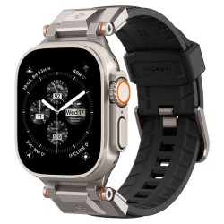 Spigen Durapro Armor Λουράκι Σιλικόνης Μαύρο για το Apple Watch Ultra 49mm και Apple Watch  4 / 5 / 6 / 7 / 8 / 9 / SE /, 1 / 2 (42 / 44 / 45 MM)