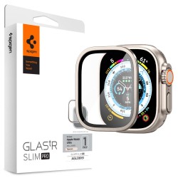 Spigen Glas.TR Slim Pro Πλαστική Θήκη με Τζαμάκι Titanium για το Apple Watch Ultra 49mm