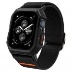 Spigen Lite Fit ”pro” Λουράκι με Θήκη Σιλικόνης matte black για το Apple Watch 4 / 5 / 6 / 7 / 8 / 9 / SE (44 / 45 MM) , ACS07103