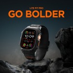 Spigen Fit ”pro” Θήκη Σιλικόνης με Υφασμάτινο Λουράκι σε Μαύρο / Πορτοκαλί χρώμα για το Apple Watch ULTRA 1 / 2, 49 MM, ACS07104