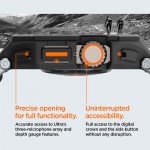 Spigen Fit ”pro” Θήκη Σιλικόνης με Υφασμάτινο Λουράκι σε Μαύρο / Πορτοκαλί χρώμα για το Apple Watch ULTRA 1 / 2, 49 MM, ACS07104