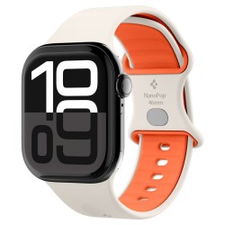 Spigen Nano Pop Λουράκι Σιλικόνης για Apple Watch 44/45/46/49mm Orange Beige