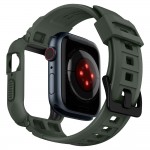 Spigen Rugged Armor Pro Θήκη Σιλικόνης σε Χακί χρώμα για το Apple Watch 4 / 5 / 6 / 7 / 8 / 9 / SE (44 / 45 MM) 