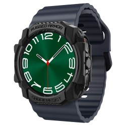 Spigen Rugged Armor Θήκη Σιλικόνης σε Μαύρο χρώμα για Samsung Galaxy Watch Ultra, 47 mm