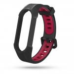 Tech-protectArmour Λουράκι Σιλικόνης Xiaomi Mi Smart Band 5/6/6 NFC/7 Μαύρο / Κόκκινο