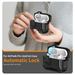 Tech-Protect Carbonox Magsafe Θήκη Σιλικόνης / Πλαστική για Apple AirPods Pro 3 Μαύρη