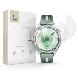 Tech-Protect Glass Fit+ 2-Pack – Σκληρυμένο Γυαλί 9H για Huawei Watch GT 6 / 7 46mm, Διάφανο