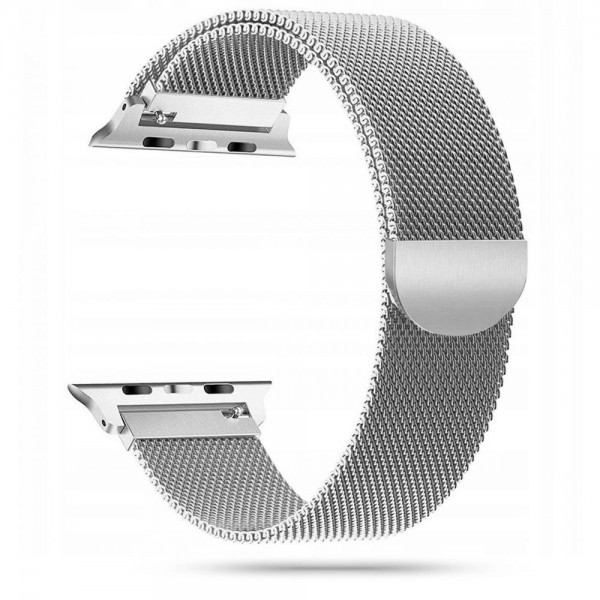 Tech-Protect Milanese Λουράκι Μεταλλικό Ασημί για το Apple Watch 4 / 5 / 6 / 7 / 8 / 9/ SE (38 / 40 / 41 MM)