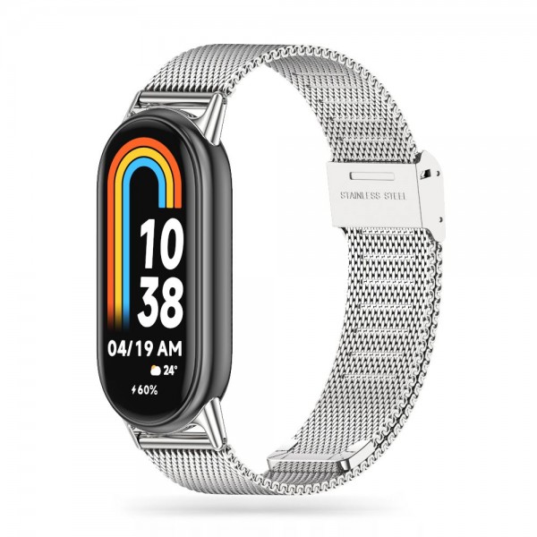 Tech-Protect MILANESEBAND Λουράκι Ανοξείδωτο Ατσάλι Ασημί χρώμα για το Xiaomi Smart Band 8/8 NFC