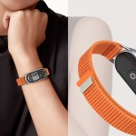 Tech-Protect Nylon Λουράκι για Xiaomi Smart Band 8/9/10/NFC Πορτοκαλί-Γκρι