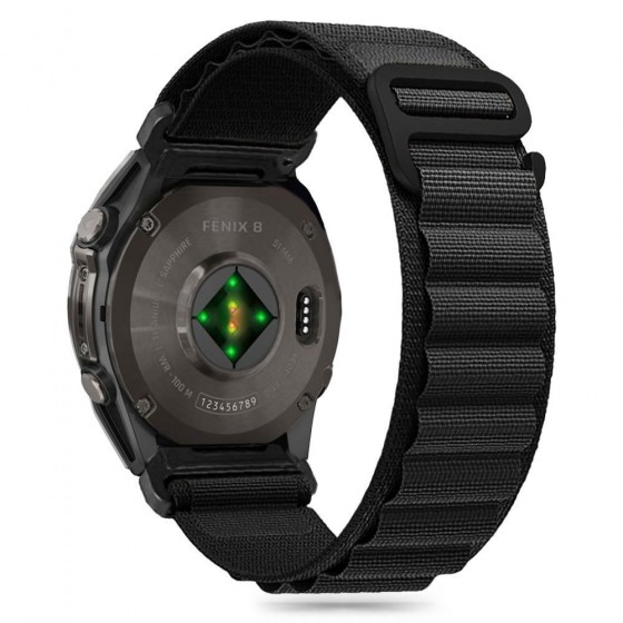Tech-Protect Nylon Pro Λουράκι Υφασμάτινο E Black για το Fenix 5 / 6 / 6 PRO / 7 /8 / 8 Pro 47 mm
