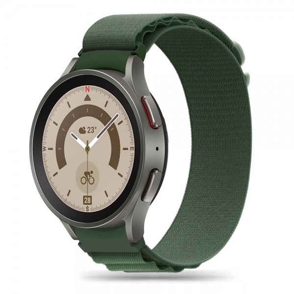 Tech-Protect Nylon Pro Λουράκι Υφασμάτινο Πράσινο για Samsung Galaxy Watch 4 / 5 / 5 PRO / 6, 40mm-42mm-44mm-45-46mm