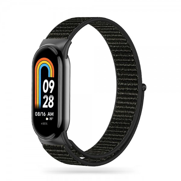 Tech-Protect Nylon Λουράκι Υφασμάτινο Μαύρο για Xiaomi Smart Band 8/ 8 NFC/ 9