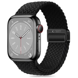 Tech-Protect Nylonmag  Λουράκι Υφασμάτινο Μαύρο για Apple Watch 4 / 5 / 6 / 7 / 8 / 9 // 10 / SE / ULTRA 1 / 2 (44 / 45 / 49 MM)