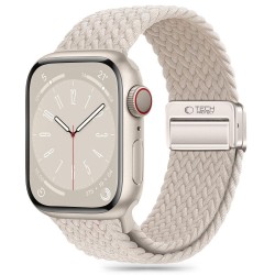 Tech-Protect Nylonmag  Λουράκι Υφασμάτινο Starlight Μπεζ για Apple Watch 4 / 5 / 6 / 7 / 8 / 9 // 10 / SE / ULTRA 1 / 2 (42 / 44 / 45 / 49 MM)