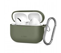 Θήκη Σιλικόνης με Καραμπίνερ για Apple AirPods Pro 3 Tech-Protect σε Πράσινο χρώμα