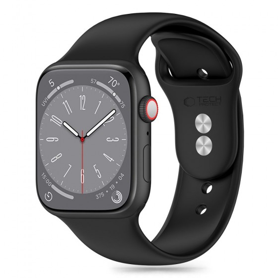 Tech-Protect Silicone Λουράκι για Apple Watch 40/41/42mm Μαύρο