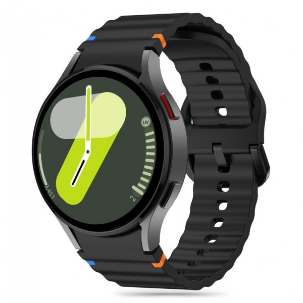 Tech-protect sport -αθλητικό λουράκι Σιλικόνης για το SAMSUNG GALAXY WATCH 4 / 5 / /5 Pro / 6 / 7 / Fe Μαύρο