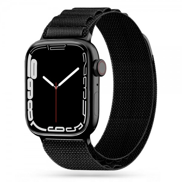 Tech-Protect Nylon Pro Λουράκι Υφασμάτινο Μαύρο για Apple Watch 4 / 5 / 6 / 7 / 8 / 9 / SE / ULTRA 1 / 2 (42 / 44 / 45 / 49 MM)