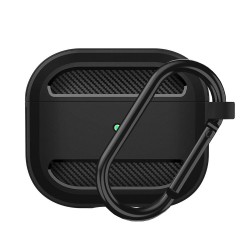 Techsuit Carbon Θήκη Σιλικόνης σε Μαύρο χρώμα για Apple AirPods 3