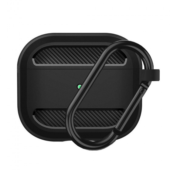 Techsuit Carbon Θήκη Σιλικόνης σε Μαύρο χρώμα για Apple AirPods 3