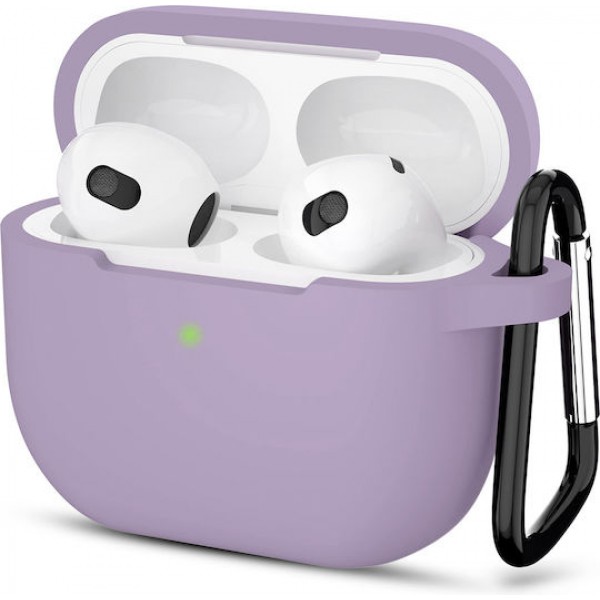 Techsuit - Silicone Case - for Apple AirPods 3, Smooth Ultrathin Material - Purple