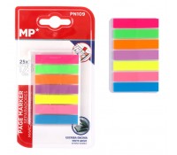MP αυτοκόλλητοι σελιδοδείκτες PN109, ημιδιάφανοι, 45 x 9mm, 7x 25 τμχ