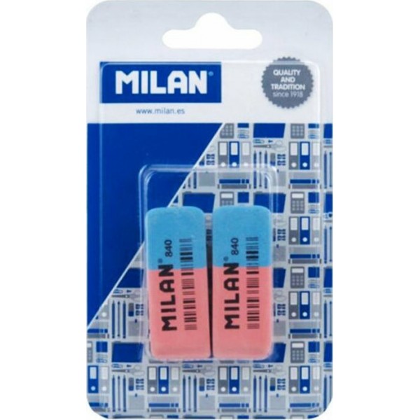 MILAN γόμα 620 BCM10100MP για μολύβι και στυλό, 53 x 20 x 8mm, σετ 2τμχ MILAN γόμα 620 BCM10100MP για μολύβι και στυλό, 53 x 20 x 8mm, σετ 2τμχ