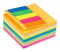 MP αυτοκόλλητα χαρτάκια σημειώσεων PN185 75x75mm, 400+100τμχ, χρωματιστά