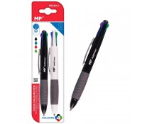MP στυλό διαρκείας PE250-1, με μύτη 1mm, 4 χρώματα, 2τμχ