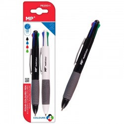 MP στυλό διαρκείας PE250-1, με μύτη 1mm, 4 χρώματα, 2τμχ