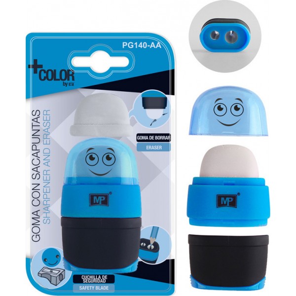 MP γόμα και ξύστρα με κάδο PG140-AG, μπλε MP γόμα και ξύστρα με κάδο PG140-AG, μπλε